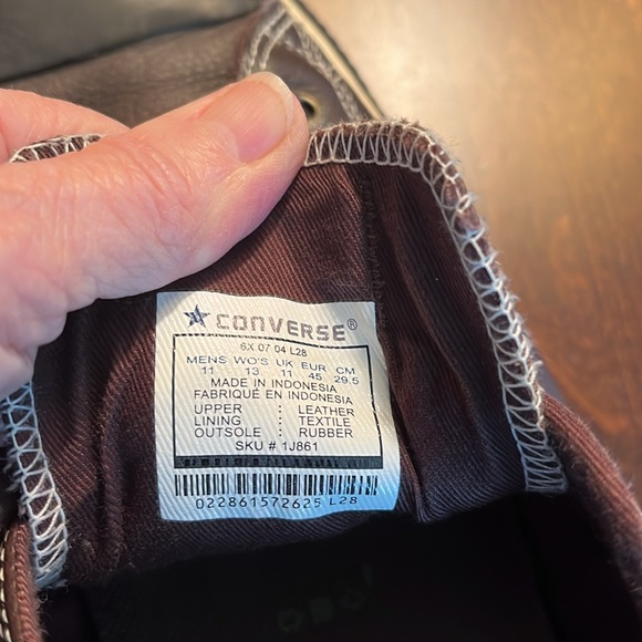 Converse All Star Low Leather Shoes Men’s Size 11 - Picture 6 of 7